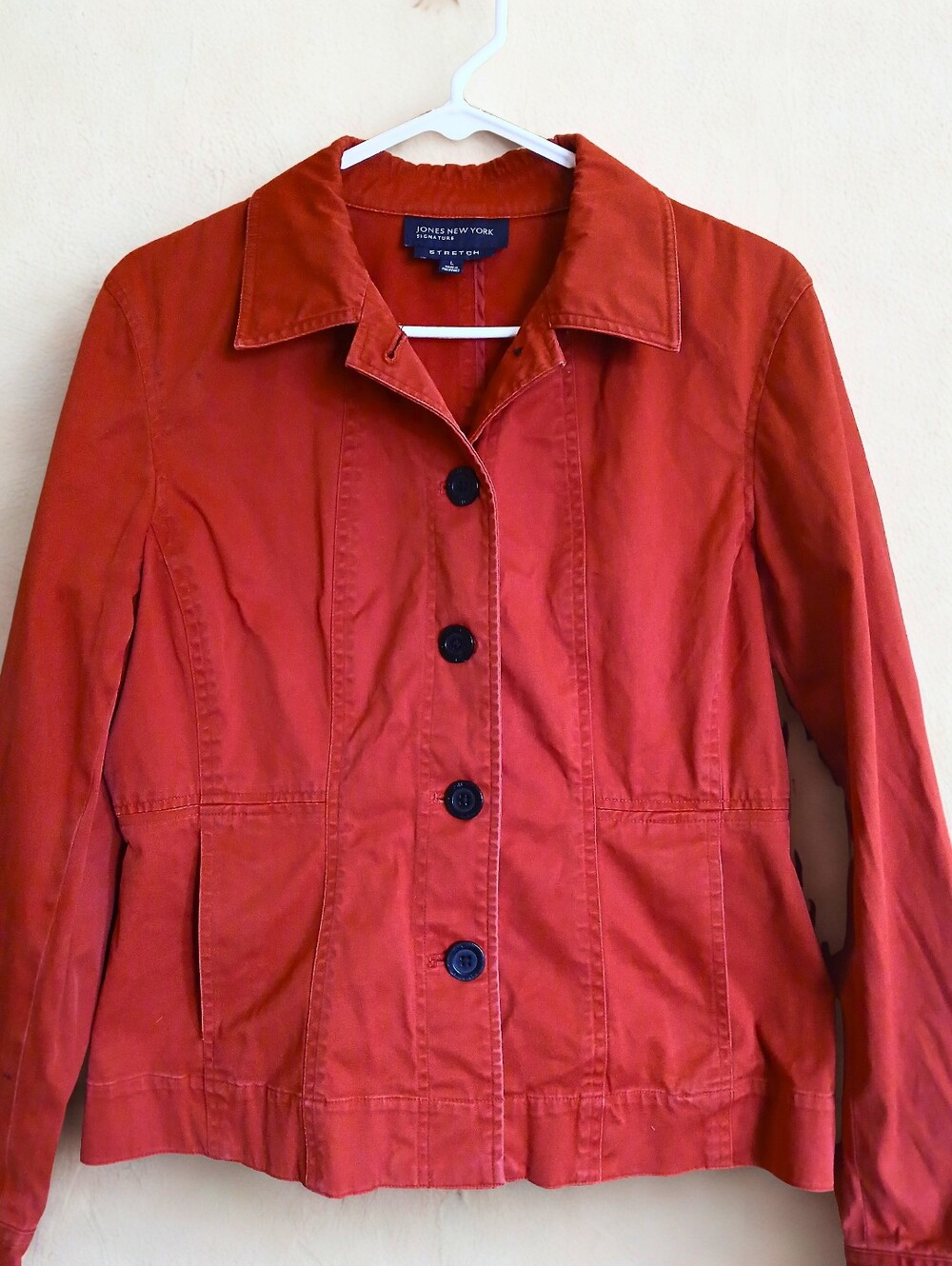 Jones New York Vintage Women's Red Cotton Stretch Jacket